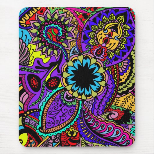 Psychedelische Schatz-Karte Mousepad (Vorne)