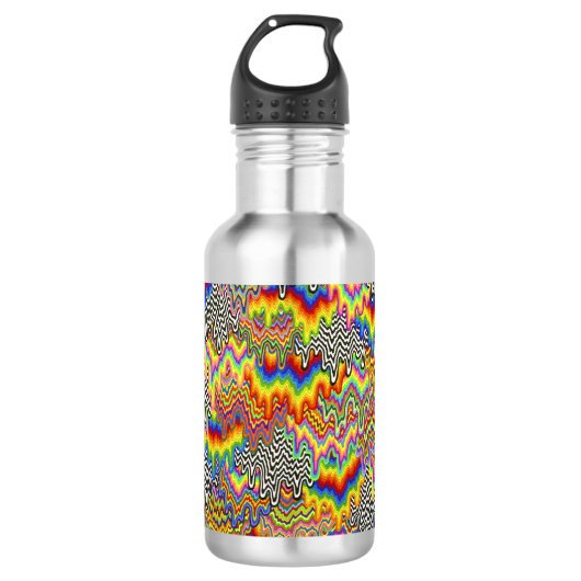 Psychedelische Schmelz Regenbogen Wasserflasche (Vorderseite)