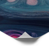 Psychedelische Schmelzgalaxie Poster (Ecke)