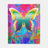 Psychedelische Schmetterlinge Fleece Blanket (Vorderseite)