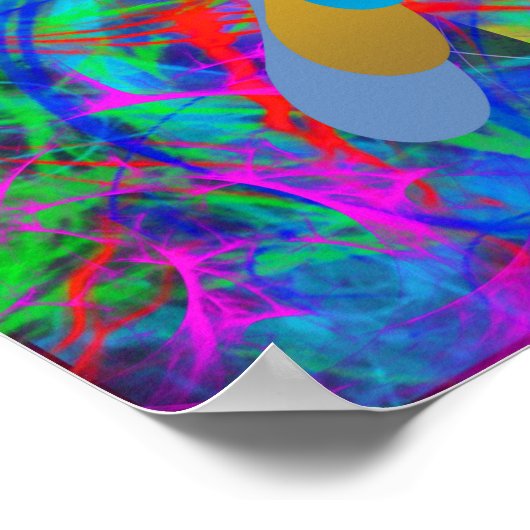 Psychedelische Schmetterlinge Poster (Ecke)