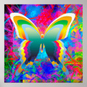Psychedelische Schmetterlinge Poster (Vorne)