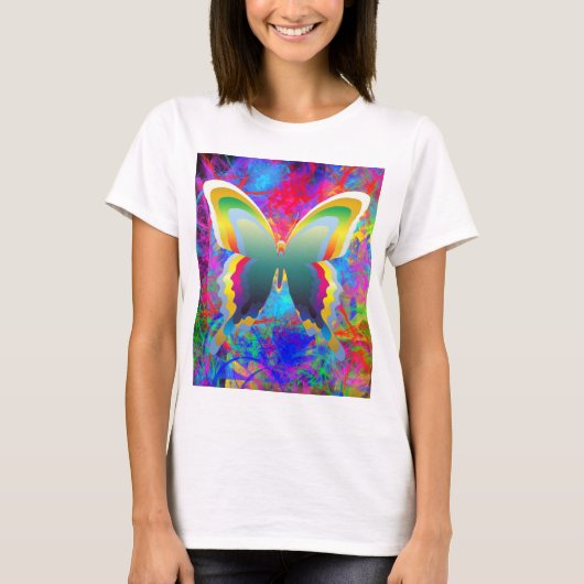 Psychedelische Schmetterlinge T-Shirt (Vorderseite)
