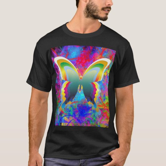 Psychedelische Schmetterlinge T-Shirt (Vorderseite)