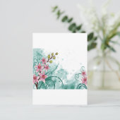 psychedelische schöne Blume abstrakt Postkarte (Stehend Vorderseite)