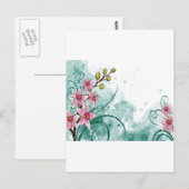 psychedelische schöne Blume abstrakt Postkarte (Vorne/Hinten)