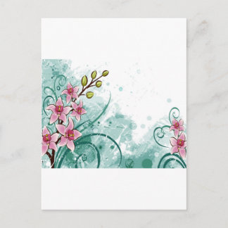 psychedelische schöne Blume abstrakt Postkarte