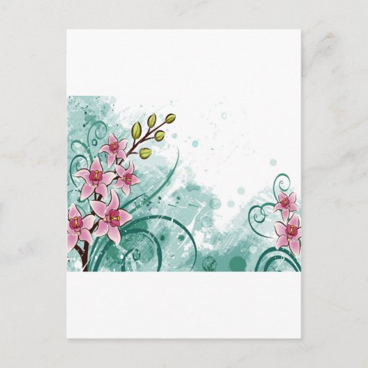 psychedelische schöne Blume abstrakt Postkarte (Vorderseite)