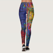 Psychedelische Schrift führt IHRE RACE-Custom aus Leggings (Rückseite)