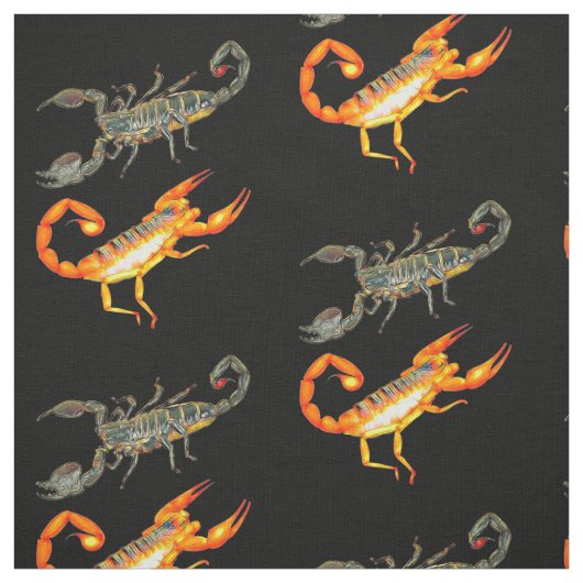 Psychedelische Scorpio Fraktal Scorpios Stoff (Muster)