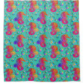 Psychedelische Seepferd Duschvorhang (Vorderseite)