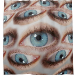 Psychedelische Sicht: Abstrakte AugenIllusion Duschvorhang