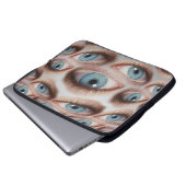 Psychedelische Sicht: Abstrakte AugenIllusion Laptopschutzhülle (Vorne Knopf)
