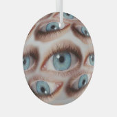 Psychedelische Sicht: Abstrakte AugenIllusion Ornament Aus Glas (Vorderseite Rechts)