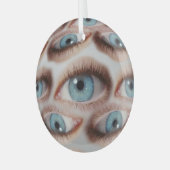 Psychedelische Sicht: Abstrakte AugenIllusion Ornament Aus Glas (Vorderseite links)