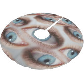 Psychedelische Sicht: Abstrakte AugenIllusion Polyester Weihnachtsbaumdecke (Schrägansicht)
