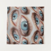 Psychedelische Sicht: Abstrakte AugenIllusion Wandteppich (Vorderseite (Horizontal))