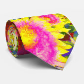 Psychedelische Solarblumen Krawatte (Gerollt)