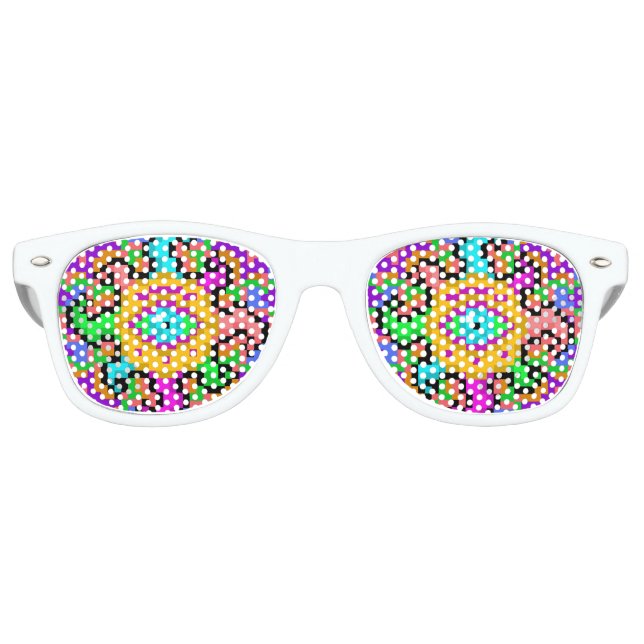 Psychedelische Sonne (Augenversion) Retro-Sonnenbr Partybrille (Vorderseite)