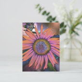 Psychedelische Sonnenblume neu Postkarte (Stehend Vorderseite)