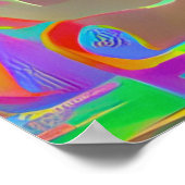 Psychedelische Sonnenblumen Poster Acrylic Print (Ecke)