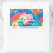 Psychedelische Soul Krawatte getaucht California R Rechteckiger Aufkleber (Tasche)