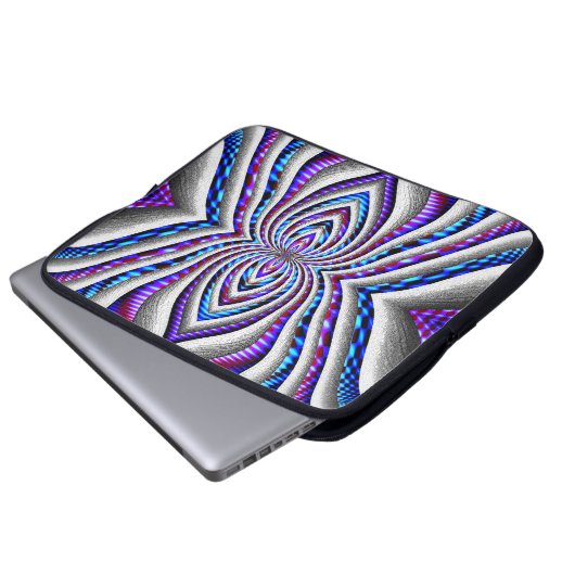 Psychedelische Spinne... Laptopschutzhülle (Vorne Knopf)