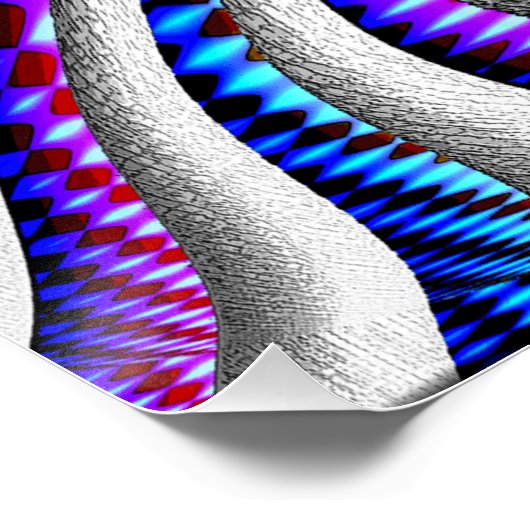 Psychedelische Spinne... Poster (Ecke)