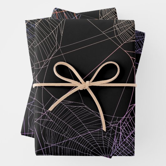 Psychedelische Spinnen und Webs Geschenkpapier Set (Beispiel)