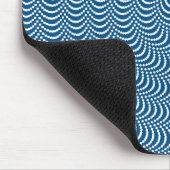Psychedelische Spirale in Blau Mousepad (Ecke)