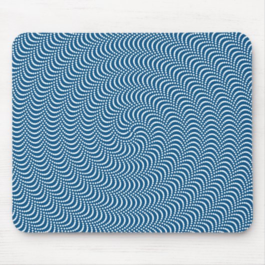 Psychedelische Spirale in Blau Mousepad (Vorne)