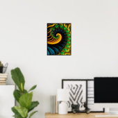 Psychedelische Spirale Poster (Heimbüro)