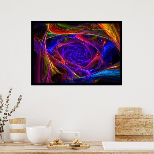 Psychedelische Spirale Poster (Küche)