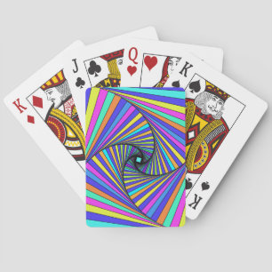 Psychedelische Spirale Regenbogen Spielkarten – Vi