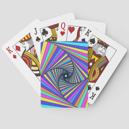 Psychedelische Spirale Regenbogen Spielkarten – Vi (Rückseite)
