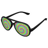 Psychedelische Spiralsonnenbrille Sonnenbrille (Schrägansicht)