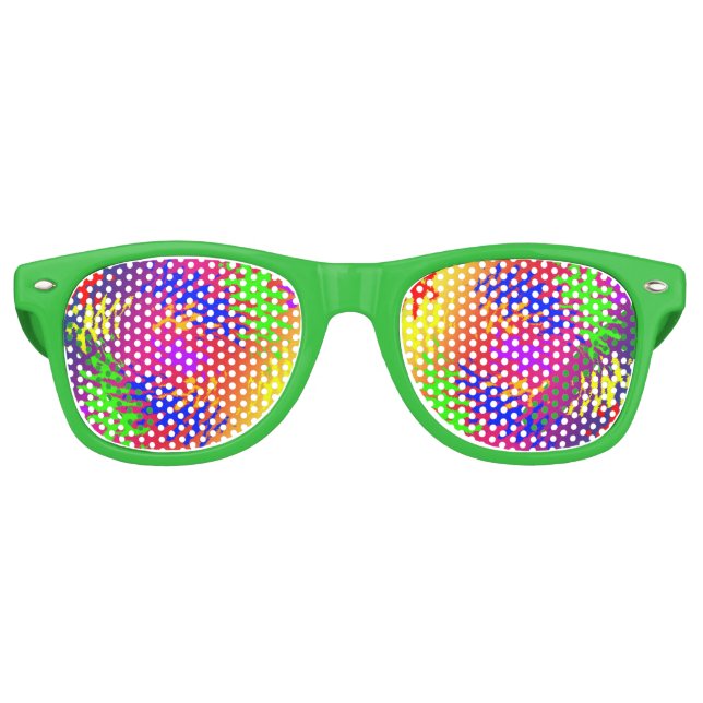 Psychedelische Splodge Erwachsene Party Shades Sonnenbrille (Vorderseite)