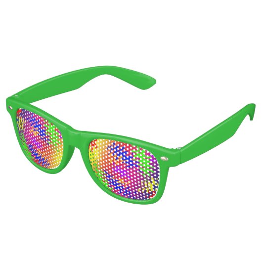 Psychedelische Splodge Erwachsene Party Shades Sonnenbrille (Schrägansicht)