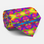 Psychedelische Splodge Mandala Pattern Krawatte (Gerollt)