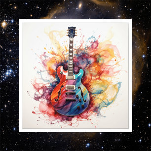 Psychedelische spritzende Gitarren Foto Kunst #12