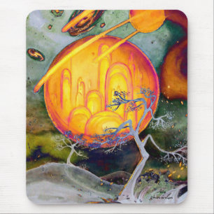 Psychedelische Stadt Mousepad