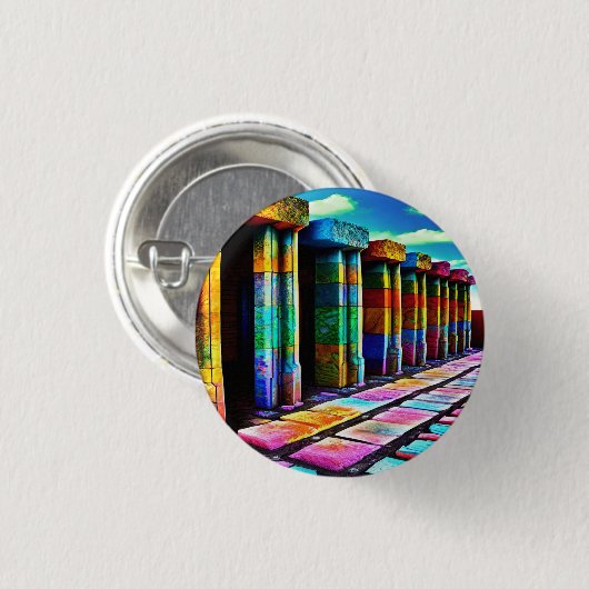 Psychedelische Steine Button (Vorne & Hinten)