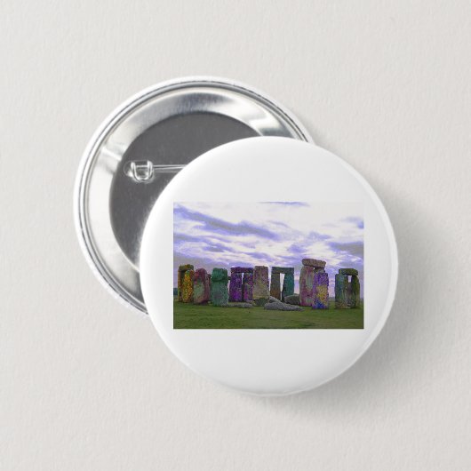 Psychedelische Steine Button (Vorne & Hinten)