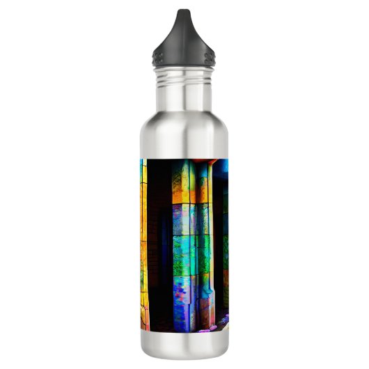 Psychedelische Steine Edelstahlflasche (Links)