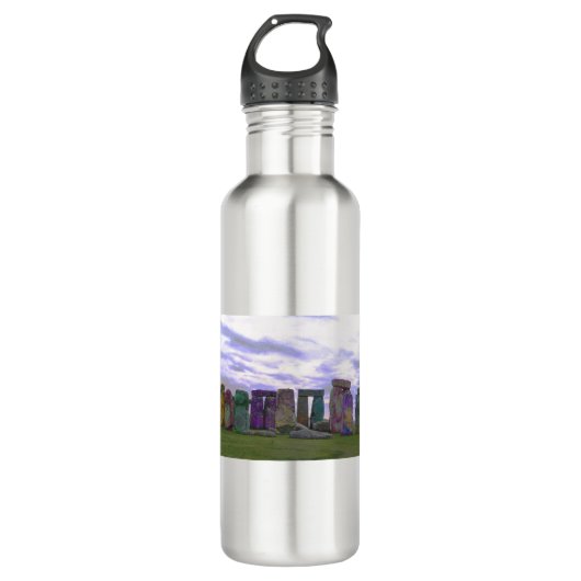 Psychedelische Steine Edelstahlflasche (Vorderseite)