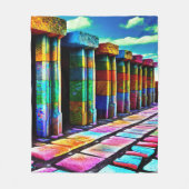 Psychedelische Steine Fleecedecke (Vorderseite)