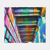 Psychedelische Steine Fleecedecke (Vorderseite (Horizontal))