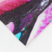 Psychedelische Steine Fleecedecke (Ecke)