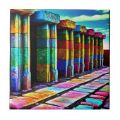 Psychedelische Steine Fliese (Vorderseite)