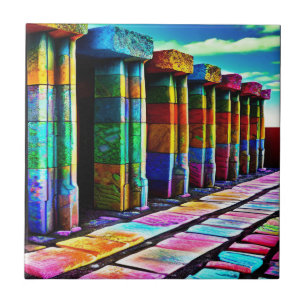 Psychedelische Steine Fliese